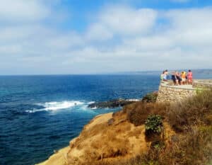 Sea lions resting on the rocks at La Jolla Cove, San Diego